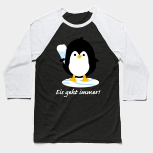 Funny penguin with ice cream Baseball T-Shirt